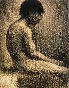 Georges Seurat The seated Teenager Sweden oil painting artist